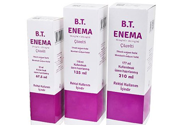 B.T. ENEMA 59 MG/ML + 161 MG/ML
REKTAL COZELTI (210 ML)
